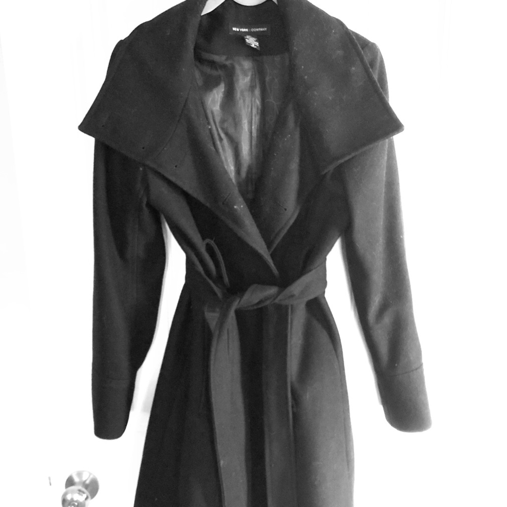 Black wool jacket.